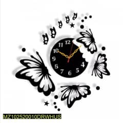 butterfly design wall clock
