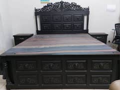 Wooden Bed Set For Urgent Sale
