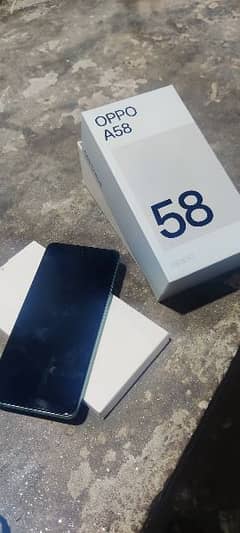 Oppo a58 8/128 SIRF box open howaa no use