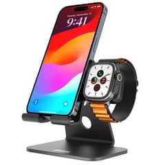 ZAW Smart Watch & Phone Stand, 2 in 1 Universal Desktop Phone Holder 0