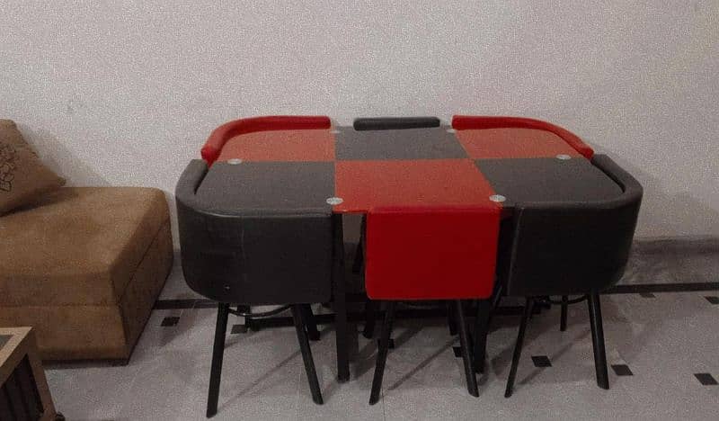 black n red dining table 1