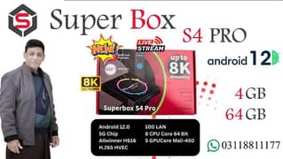 Super Box S4 Pro 4GB 64GB Genuine Box