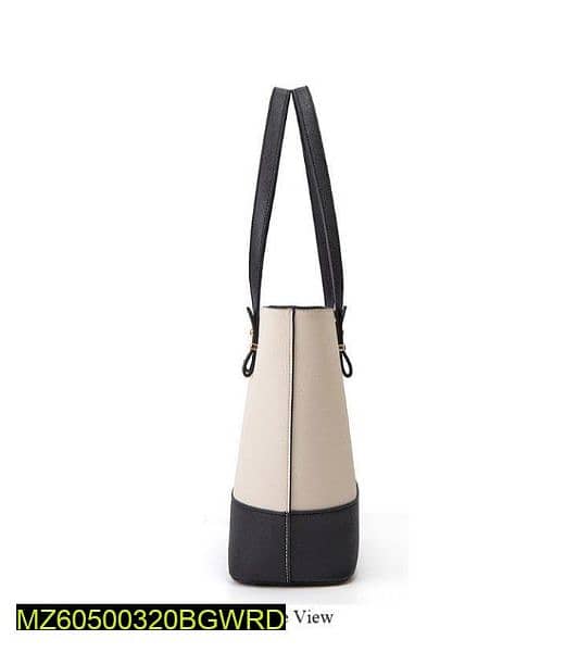 women's Leather plain shoulder bag 3pcs 2