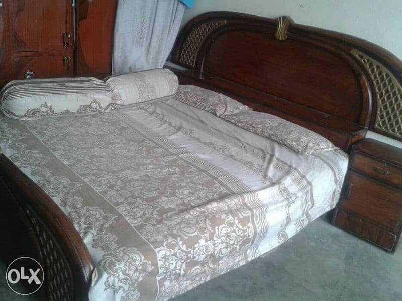 Double bed with side tables and mattress 2