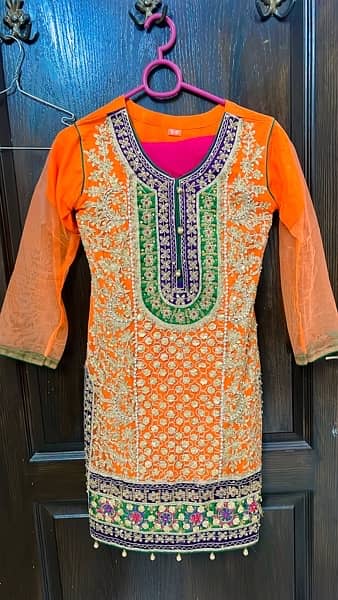 3 pc mehndi dress for sale 1