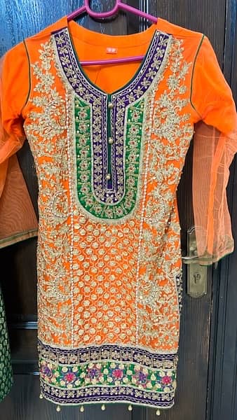 3 pc mehndi dress for sale 3