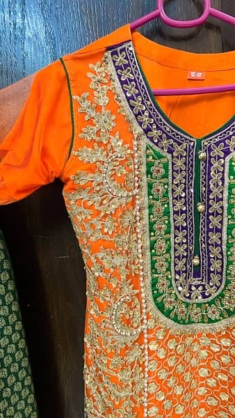 3 pc mehndi dress for sale 4