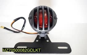 cd 70 cafe racer style back light with num plate stand
