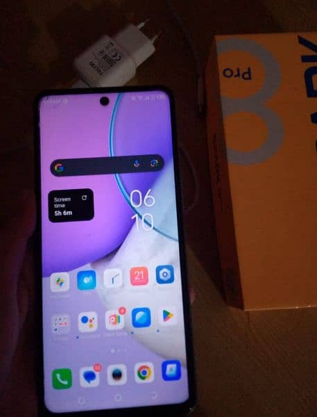 tecno spark 8 pro with box charger and screen protector 0