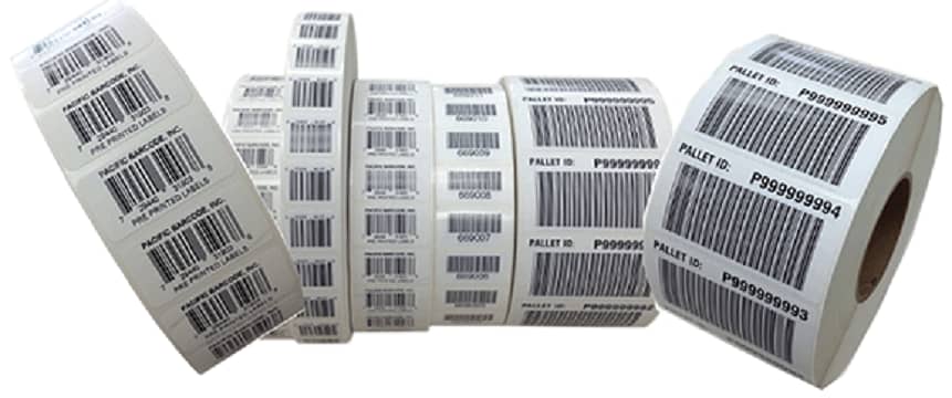 Barcode sticker labels , wax ribbon ,Resin Ribbon thermal rolls 8