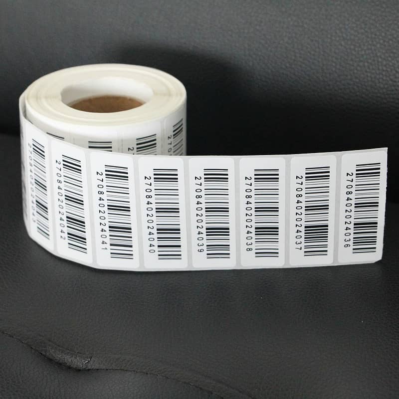 Barcode sticker labels , wax ribbon ,Resin Ribbon thermal rolls 10