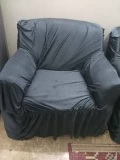 Good Condition Sofa with cover and office Chair
