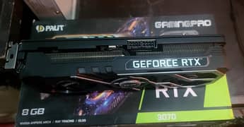 RTX 3070 palit gaming pro non mined with box