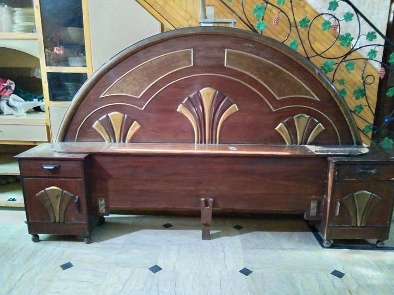 wooden bed and dressing table 2