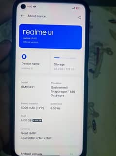 Realme 9i with box and original charger + back cover 0