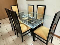 6 chairs dining set few months used