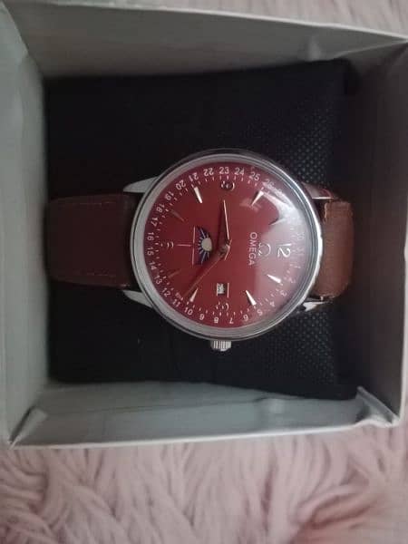 omega leather strap watch 6