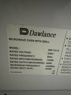 Dawlance Microwave Oven DW 133G for sale