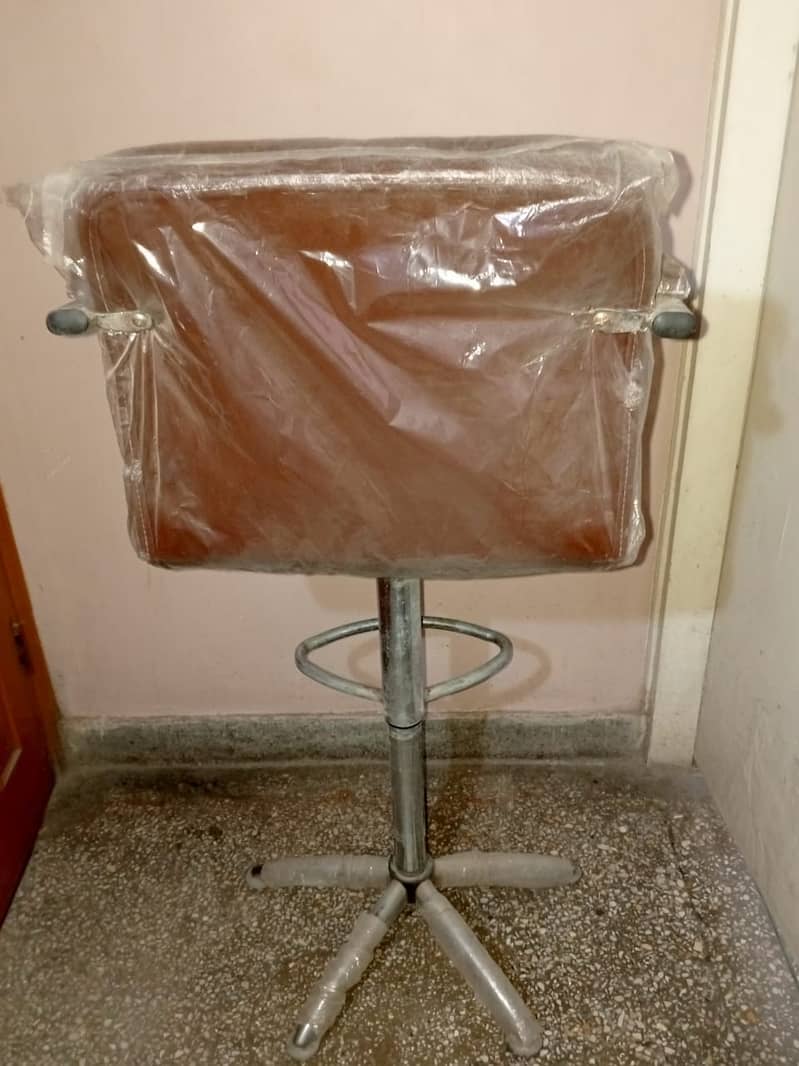 Kitchen bar Chair | Counter chair brown leather reception chair new 6