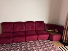 sofa set with side table