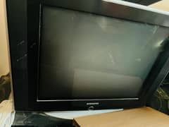 tv with glass trolley. brand new never used