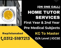 Home tutor|Online tutor|O/A level|Kg&Montessori|IGCSE|ICS|FSc|Medical