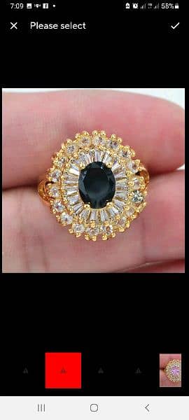 Fashion Gold Color Women Luxury  Purple Oval CZ Wedding Ring Jewelry 4