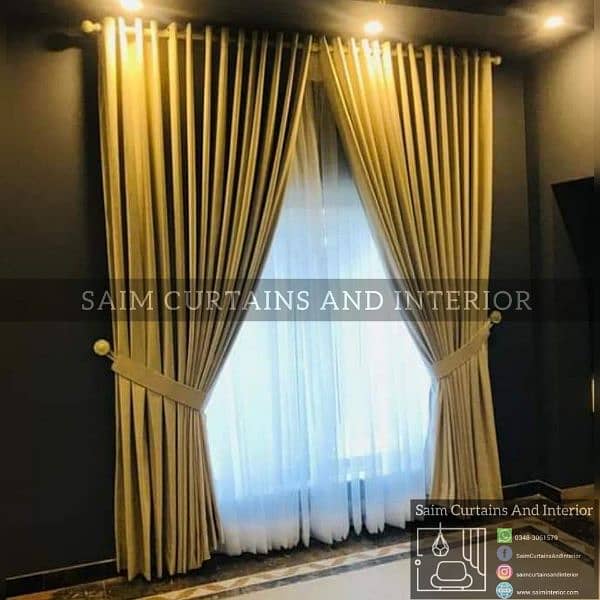 Fancy Design Malai Velvet Nd Net Curtains Setup 30% Off, Saim Interior 3