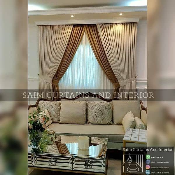 Fancy Design Malai Velvet Nd Net Curtains Setup 30% Off, Saim Interior 5