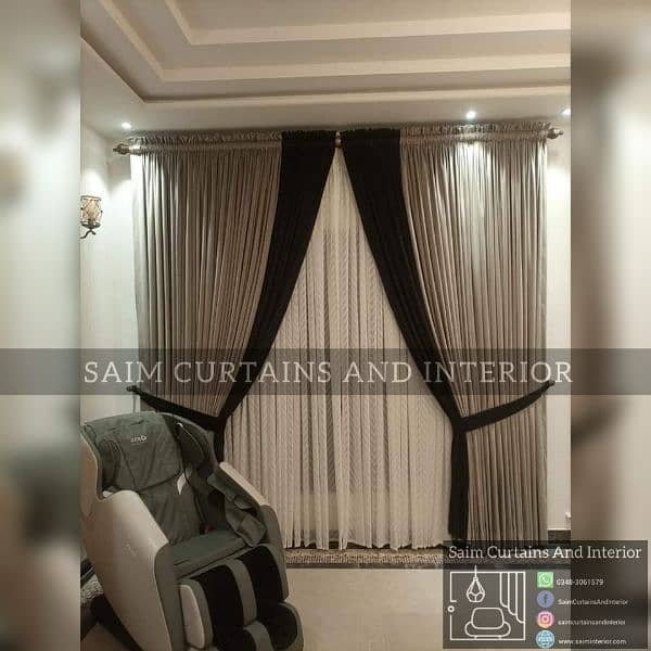 Fancy Design Malai Velvet Nd Net Curtains Setup 30% Off, Saim Interior 7