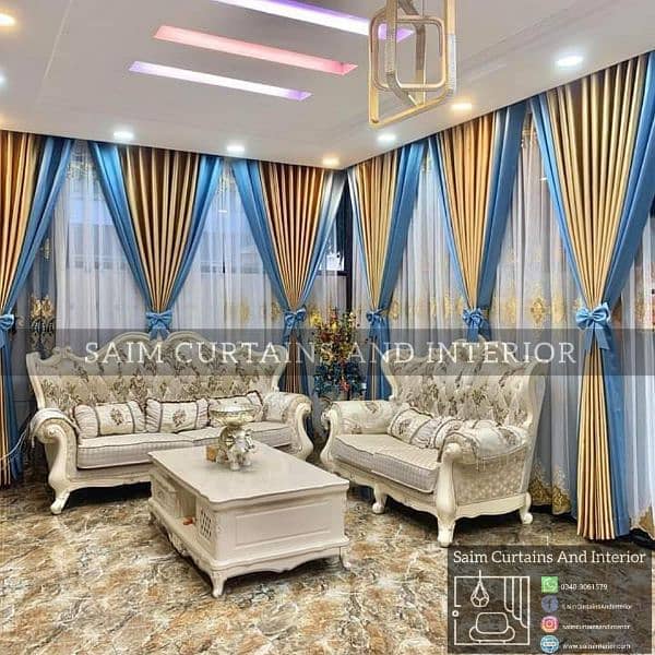 Fancy Design Malai Velvet Nd Net Curtains Setup 30% Off, Saim Interior 9