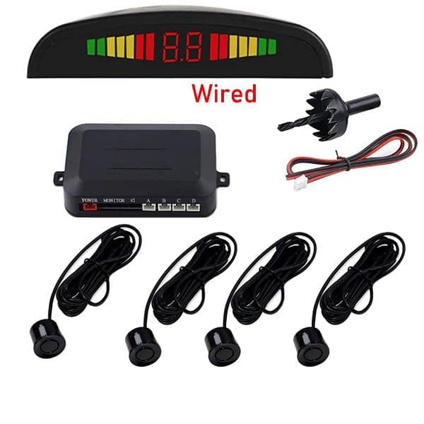 Parking Sensor Kit Buzzer 22mm 4 Reverse Backup Radar Audible Al 0