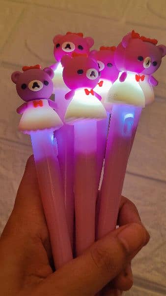 unicorn/ bear led gel pen 3
