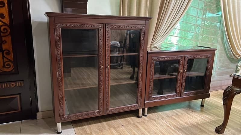Two Wooden showcases or cabinets Excellent condition 4