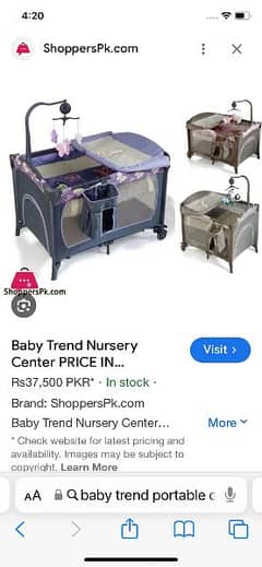 Slightly used Baby trend nursery center for Sale