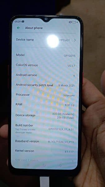 oppo a31 8gb ram 256 gb rom pta approved 3