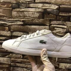 Lacoste casual white trainers in cheap price