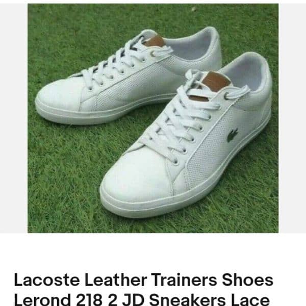 Lacoste casual white trainers in cheap price 6