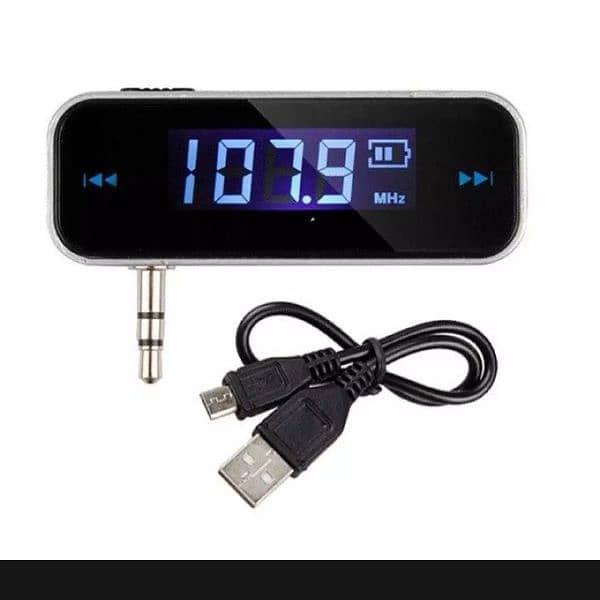 3.5mm FM Transmitter for Smartphone MP3 Player Audio Device 5
