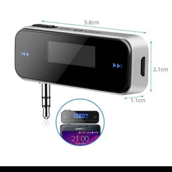 3.5mm FM Transmitter for Smartphone MP3 Player Audio Device 6