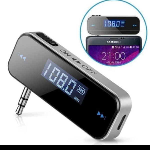 3.5mm FM Transmitter for Smartphone MP3 Player Audio Device 7
