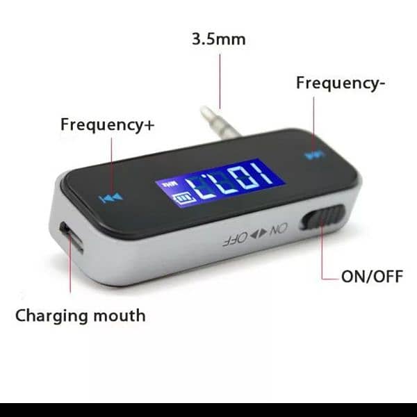 3.5mm FM Transmitter for Smartphone MP3 Player Audio Device 13