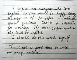 Handwriting Assignment Work 12