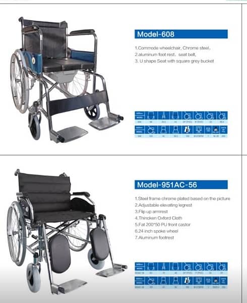 Wheelchair Foldable | wheel Chair High Quality New & Used | in Karachi 13