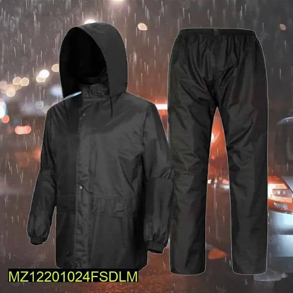 2pcs waterproof unisex raincoat 0