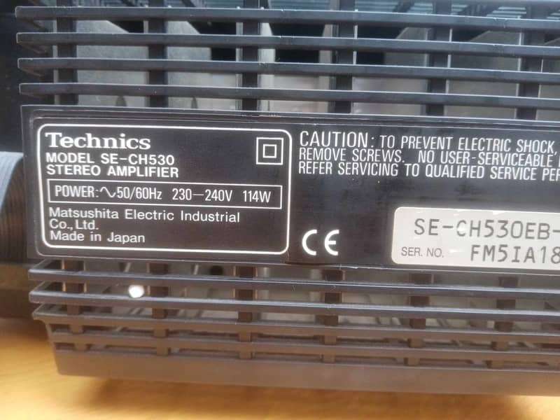 technics se-ch530 stereo amp new class A japan. with remot. 4
