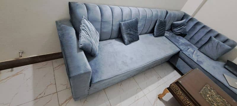 Brand new 7 seater L shape sofa set with cushions for sale 0