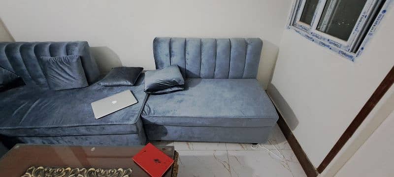 Brand new 7 seater L shape sofa set with cushions for sale 2