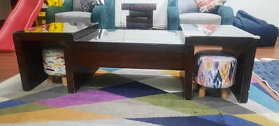 Used center table with mirror on it for sale 0