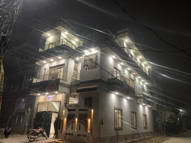 5.5 Marla Luxury Corner and triple story double unit brand new very beautiful hot location house for sale in Shadab Colony Main ferozepur road Lahore 29